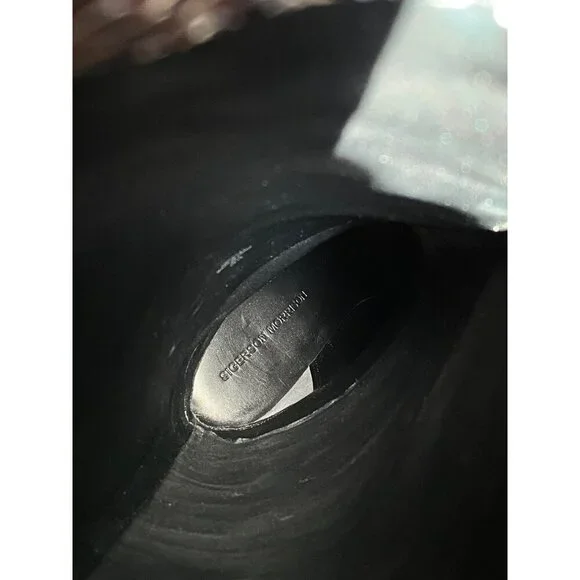 Sigerson Morrison Python Embossed Knee-High Leather Boots 40 Black Brown Snake - Picture 3 of 14